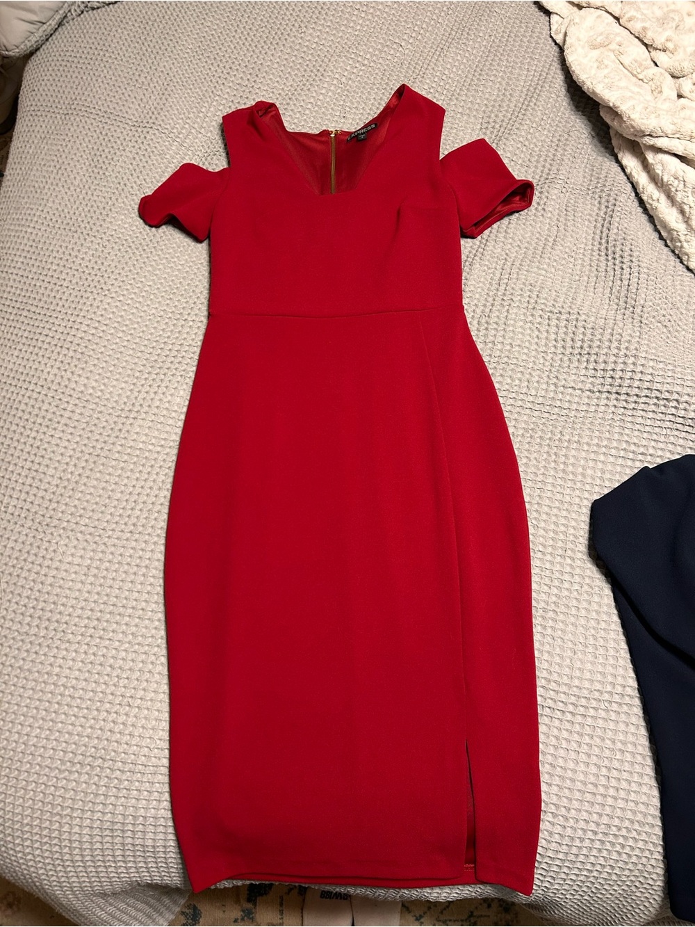 express Cold-Shoulder Red Sheath Dress